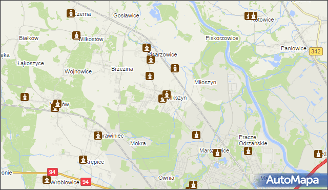 mapa Wilkszyn, Wilkszyn na mapie Targeo