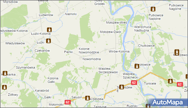 mapa Wirów gmina Jabłonna Lacka, Wirów gmina Jabłonna Lacka na mapie Targeo