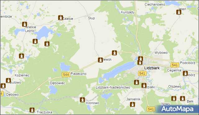mapa Wlewsk, Wlewsk na mapie Targeo