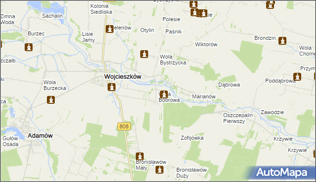 mapa Wola Bobrowa, Wola Bobrowa na mapie Targeo