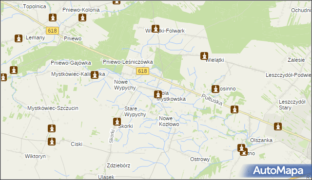 mapa Wola Mystkowska, Wola Mystkowska na mapie Targeo