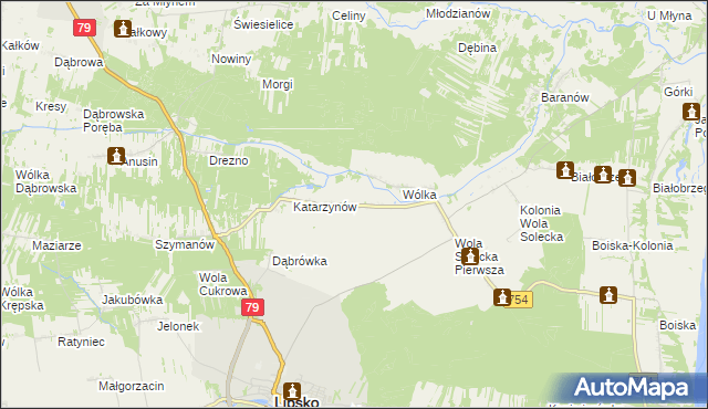 mapa Wola Solecka Druga, Wola Solecka Druga na mapie Targeo