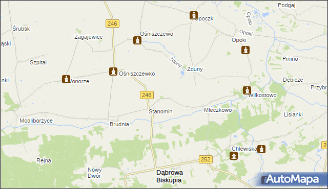 mapa Wola Stanomińska, Wola Stanomińska na mapie Targeo