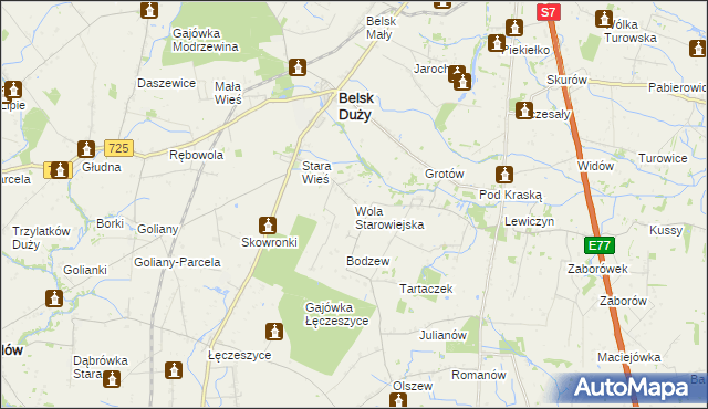 mapa Wola Starowiejska, Wola Starowiejska na mapie Targeo