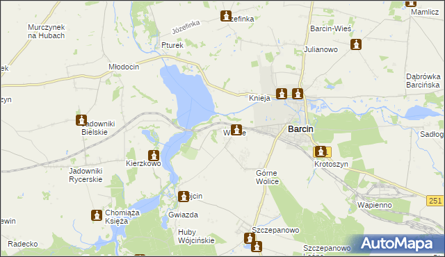 mapa Wolice, Wolice na mapie Targeo