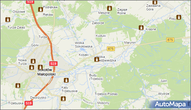 mapa Wólka Niedźwiedzka, Wólka Niedźwiedzka na mapie Targeo