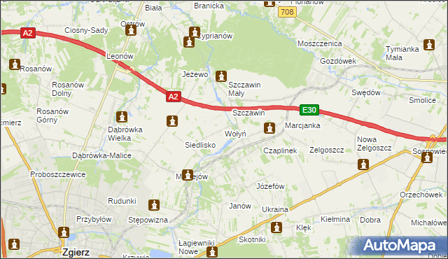 mapa Wołyń, Wołyń na mapie Targeo