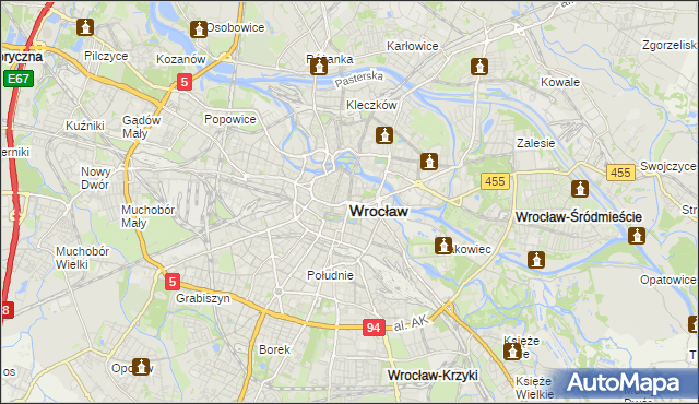 mapa Wrocławia, Wrocław na mapie Targeo