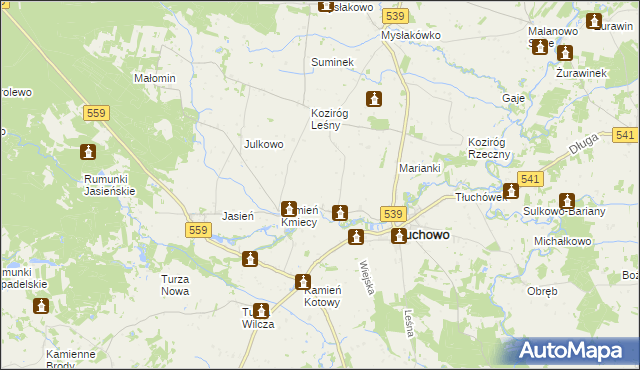 mapa Wyczałkowo, Wyczałkowo na mapie Targeo