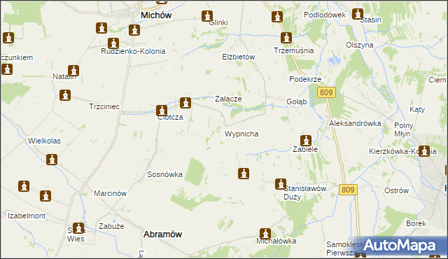 mapa Wypnicha, Wypnicha na mapie Targeo