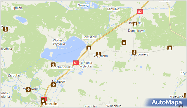 mapa Wytyczno, Wytyczno na mapie Targeo