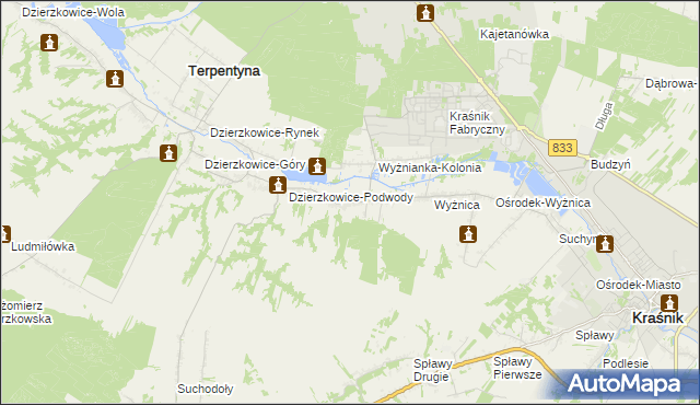 mapa Wyżnianka, Wyżnianka na mapie Targeo