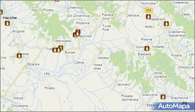 mapa Wzdów, Wzdów na mapie Targeo