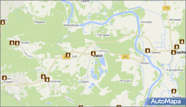 mapa Zabór, Zabór na mapie Targeo