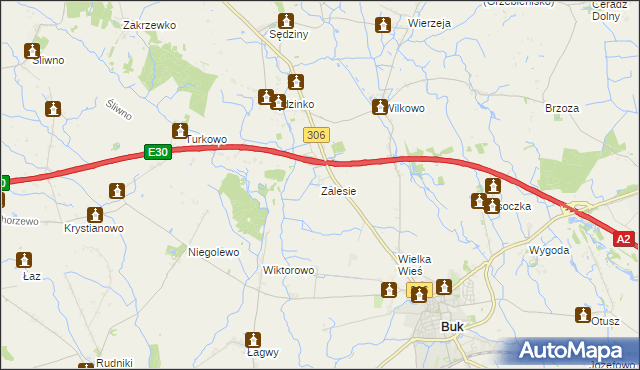 mapa Zalesie gmina Duszniki, Zalesie gmina Duszniki na mapie Targeo