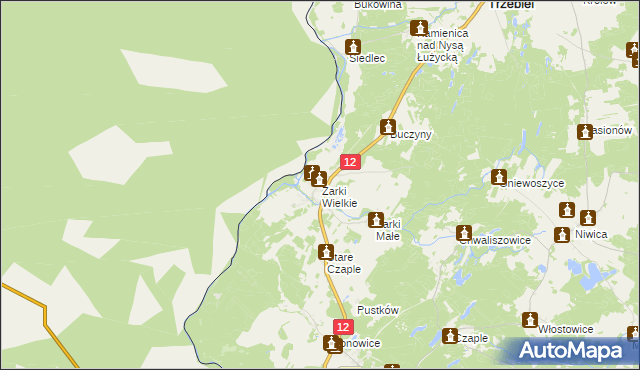 mapa Żarki Wielkie, Żarki Wielkie na mapie Targeo