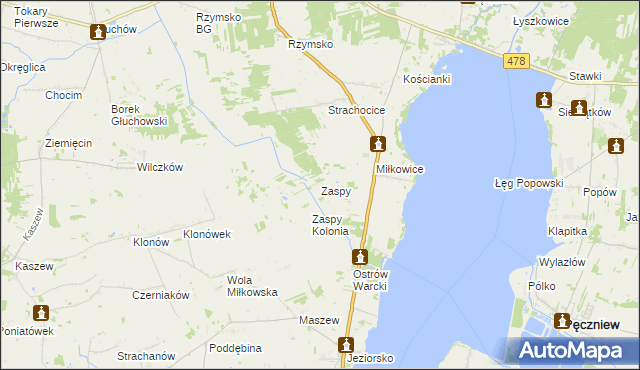 mapa Zaspy, Zaspy na mapie Targeo