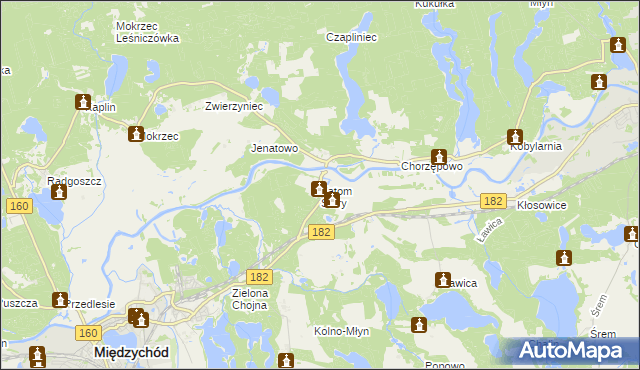 mapa Zatom Stary, Zatom Stary na mapie Targeo