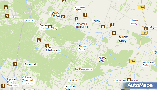 mapa Zbijów Duży, Zbijów Duży na mapie Targeo