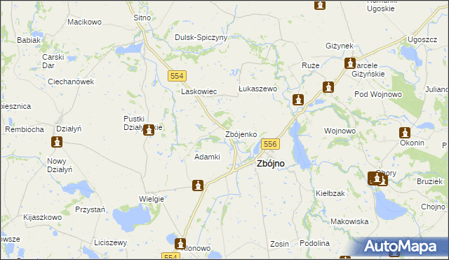 mapa Zbójenko, Zbójenko na mapie Targeo