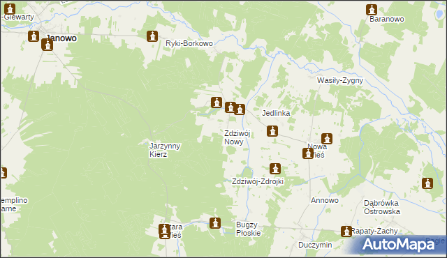 mapa Zdziwój Nowy, Zdziwój Nowy na mapie Targeo