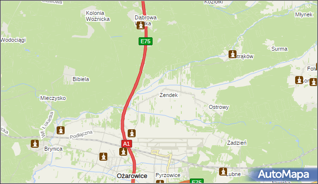 mapa Zendek, Zendek na mapie Targeo