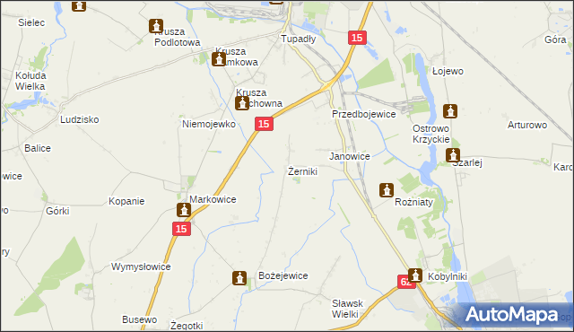 mapa Żerniki gmina Kruszwica, Żerniki gmina Kruszwica na mapie Targeo