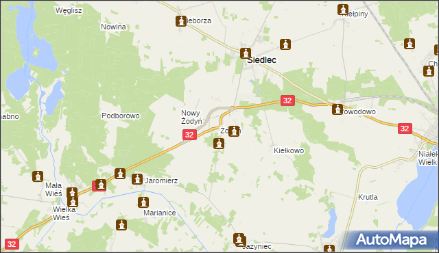 mapa Żodyń, Żodyń na mapie Targeo