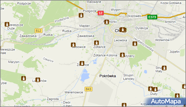 mapa Żółtańce-Kolonia, Żółtańce-Kolonia na mapie Targeo