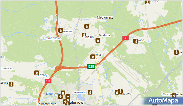 mapa Żółwia Błoć, Żółwia Błoć na mapie Targeo