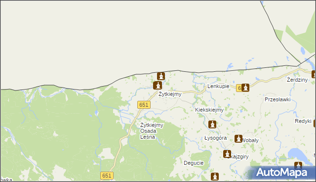 mapa Żytkiejmy, Żytkiejmy na mapie Targeo