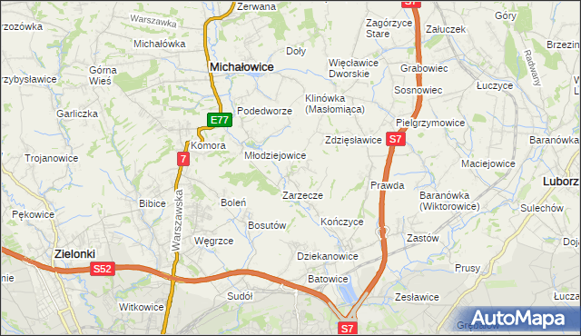 mapa Książniczki, Książniczki na mapie Targeo