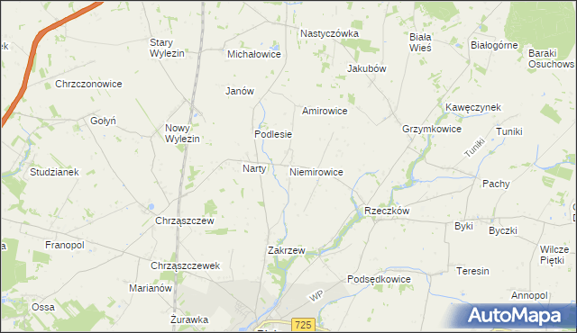mapa Niemirowice, Niemirowice na mapie Targeo