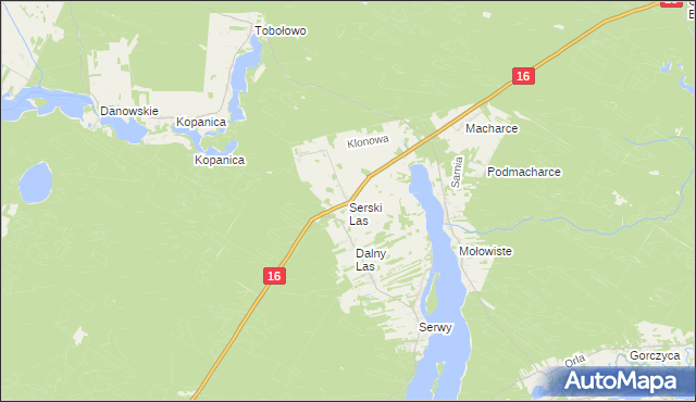 mapa Serski Las, Serski Las na mapie Targeo