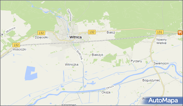 mapa Białczyk, Białczyk na mapie Targeo