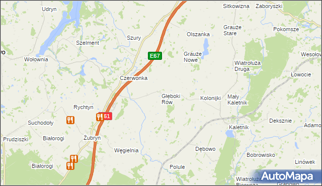 mapa Głęboki Rów, Głęboki Rów na mapie Targeo