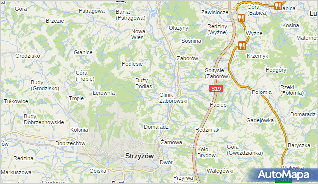 mapa Glinik Zaborowski, Glinik Zaborowski na mapie Targeo