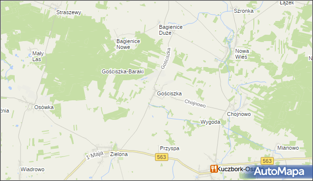 mapa Gościszka, Gościszka na mapie Targeo
