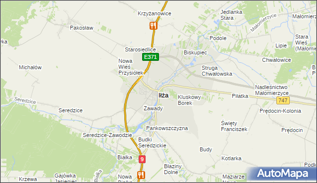 mapa Iłża, Iłża na mapie Targeo