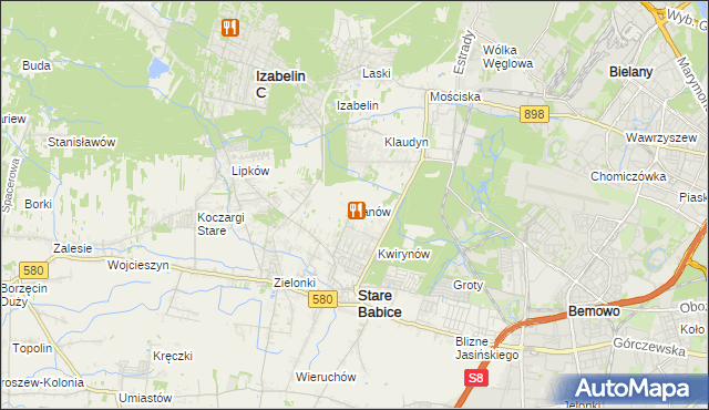 mapa Janów gmina Stare Babice, Janów gmina Stare Babice na mapie Targeo