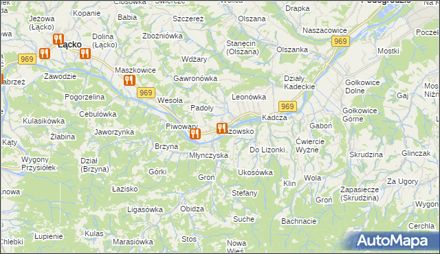 mapa Jazowsko, Jazowsko na mapie Targeo