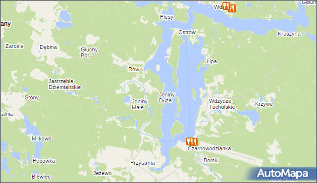 mapa Joniny Duże, Joniny Duże na mapie Targeo