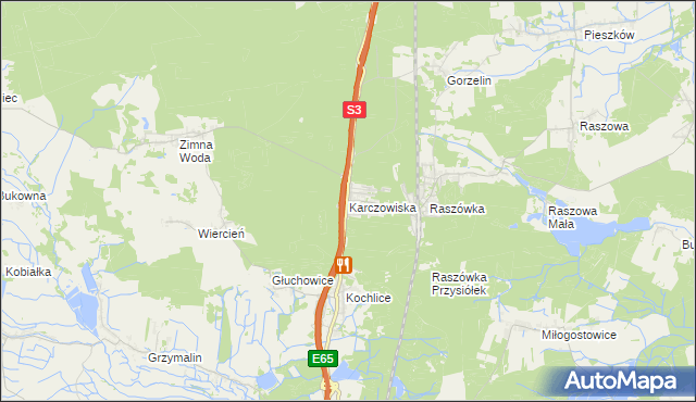 mapa Karczowiska, Karczowiska na mapie Targeo