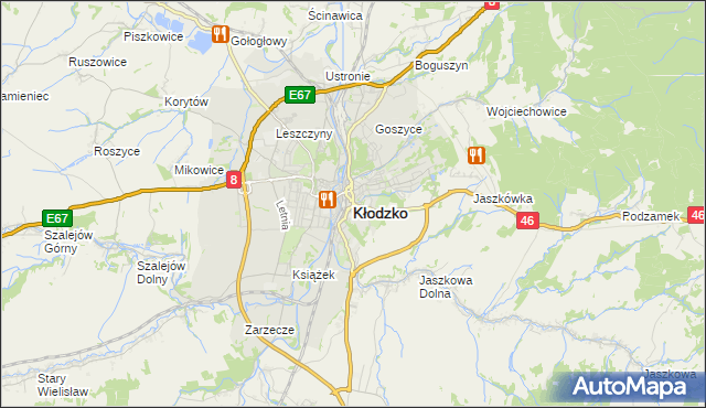 mapa Kłodzka, Kłodzko na mapie Targeo