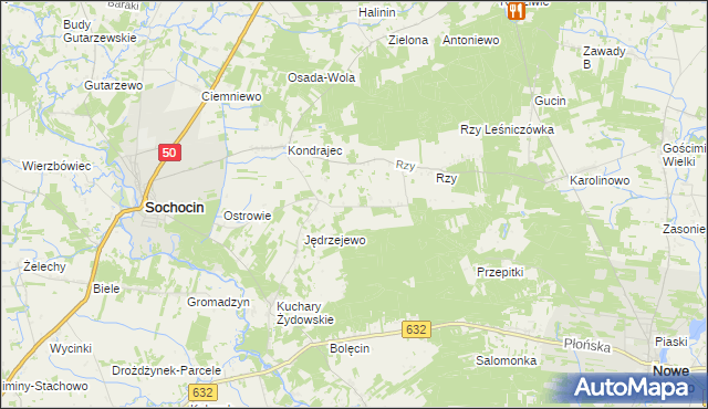 mapa Kuchary Królewskie, Kuchary Królewskie na mapie Targeo