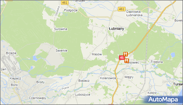 mapa Masów, Masów na mapie Targeo