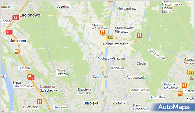 mapa Michałów-Grabina, Michałów-Grabina na mapie Targeo