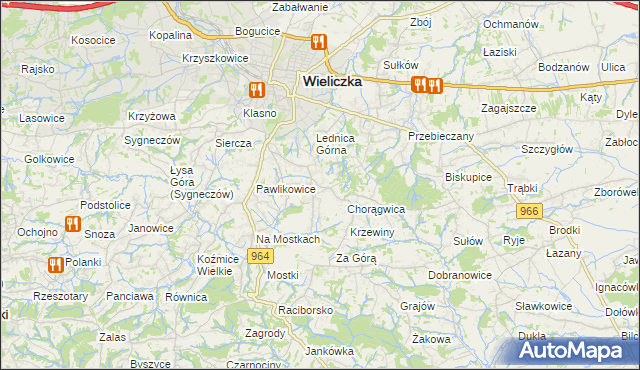 mapa Mietniów, Mietniów na mapie Targeo