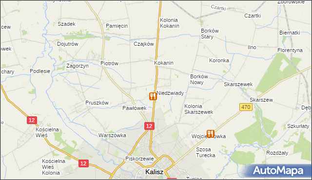 mapa Niedźwiady gmina Żelazków, Niedźwiady gmina Żelazków na mapie Targeo