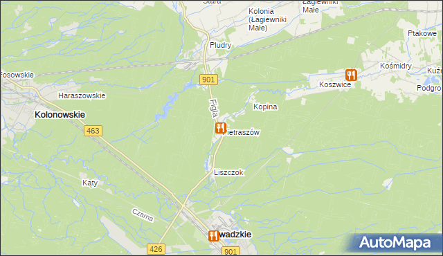 mapa Pietraszów, Pietraszów na mapie Targeo